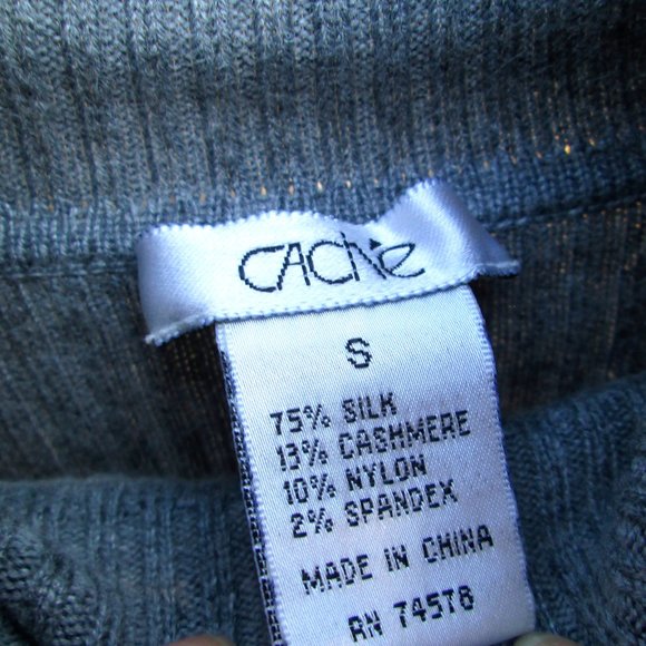 Like New Cache Silk Cashmere Sweater with Crystals - Picture 9 of 10